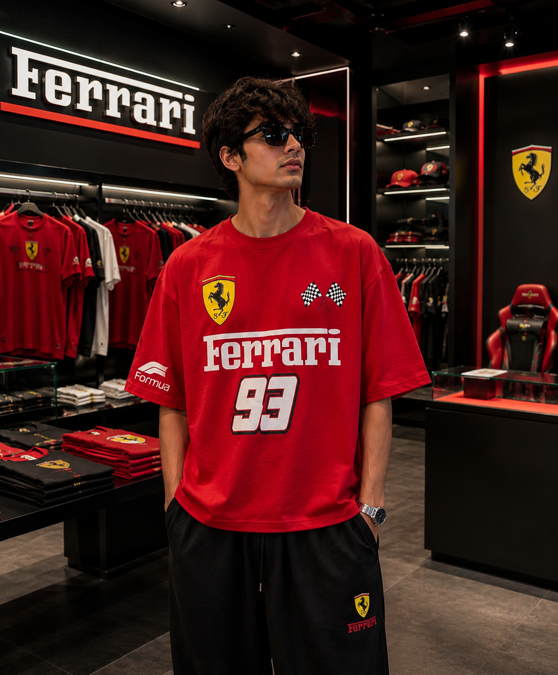 93 Ferrari Racing Oversized T-Shirt