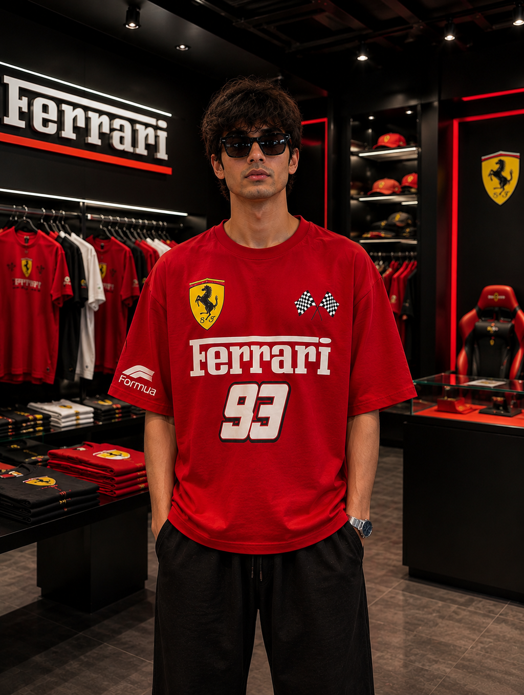 93 Ferrari Racing Oversized T-Shirt