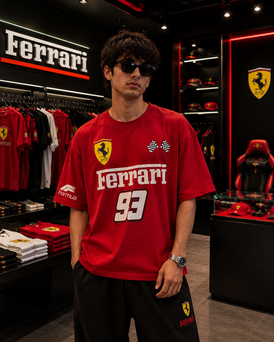93 Ferrari Racing Oversized T-Shirt