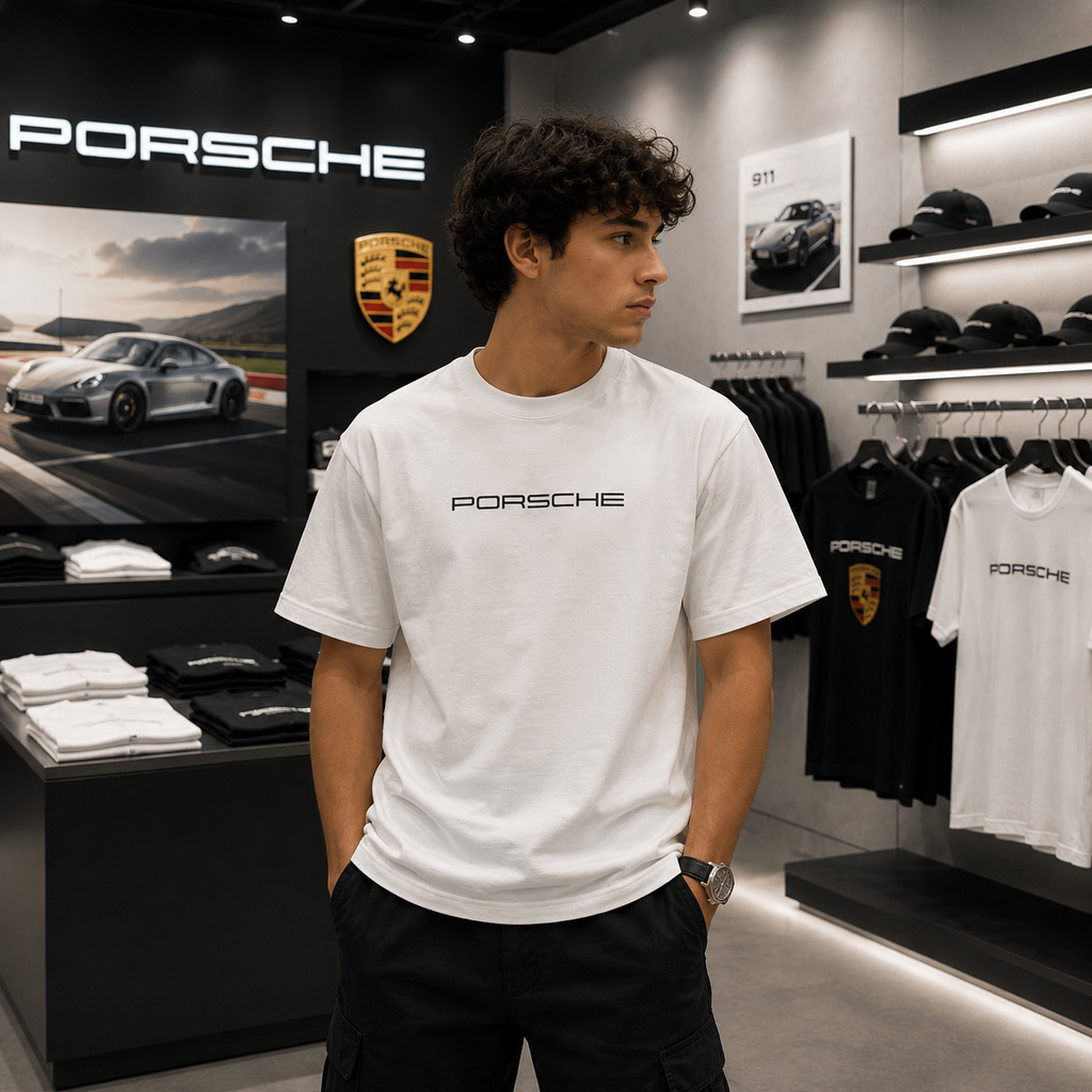 Porsche 911 GT3 RS Oversized T-Shirt – White Edition
