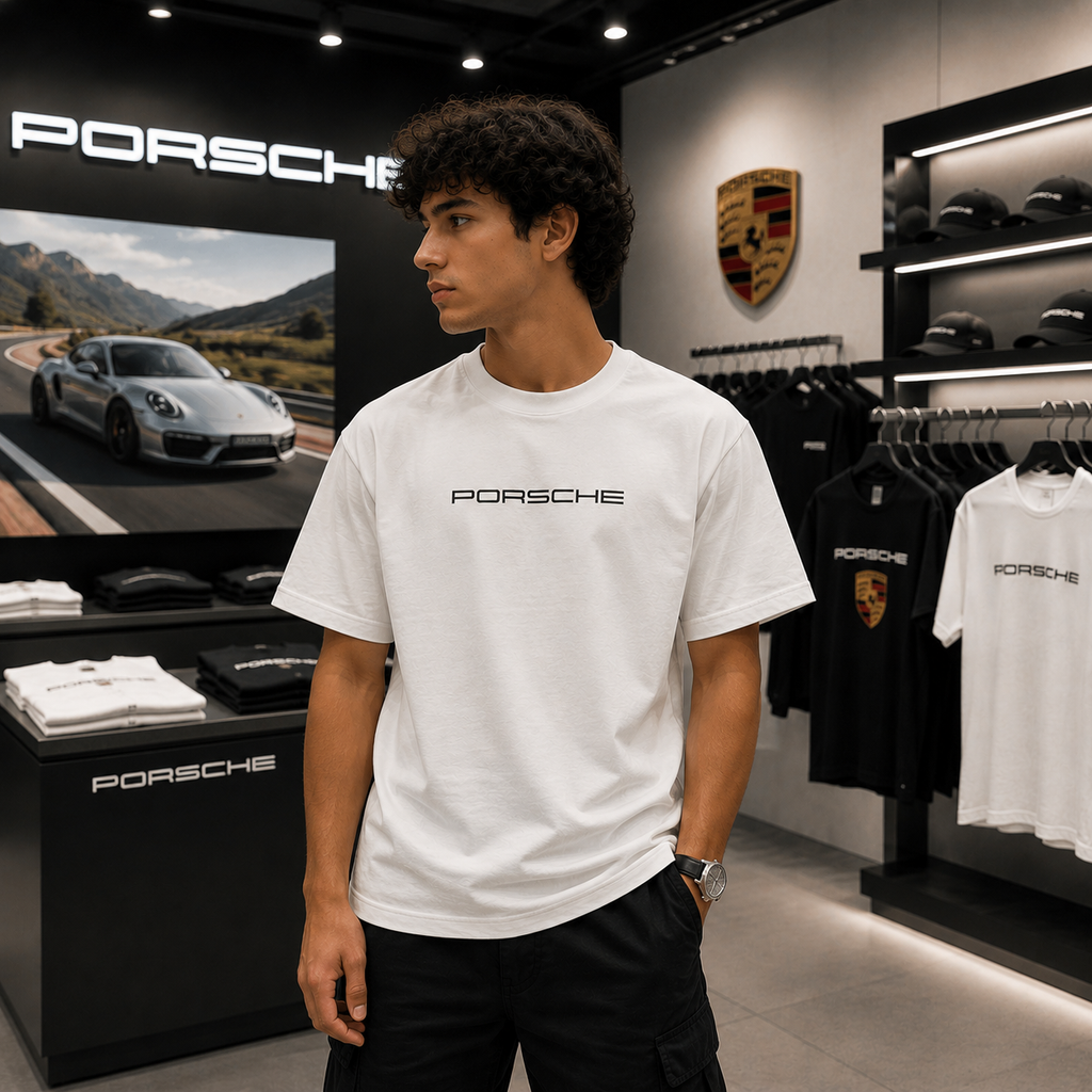 Porsche 911 GT3 RS Oversized T-Shirt – White Edition