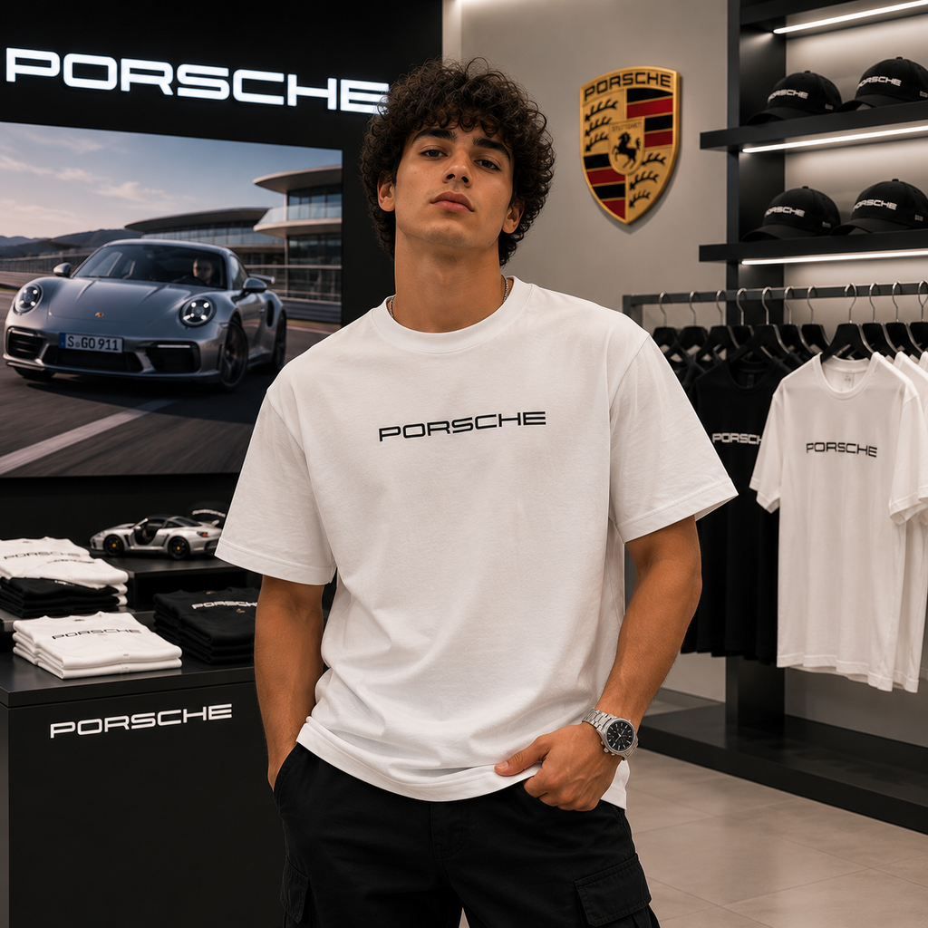 Porsche 911 GT3 RS Oversized T-Shirt – White Edition