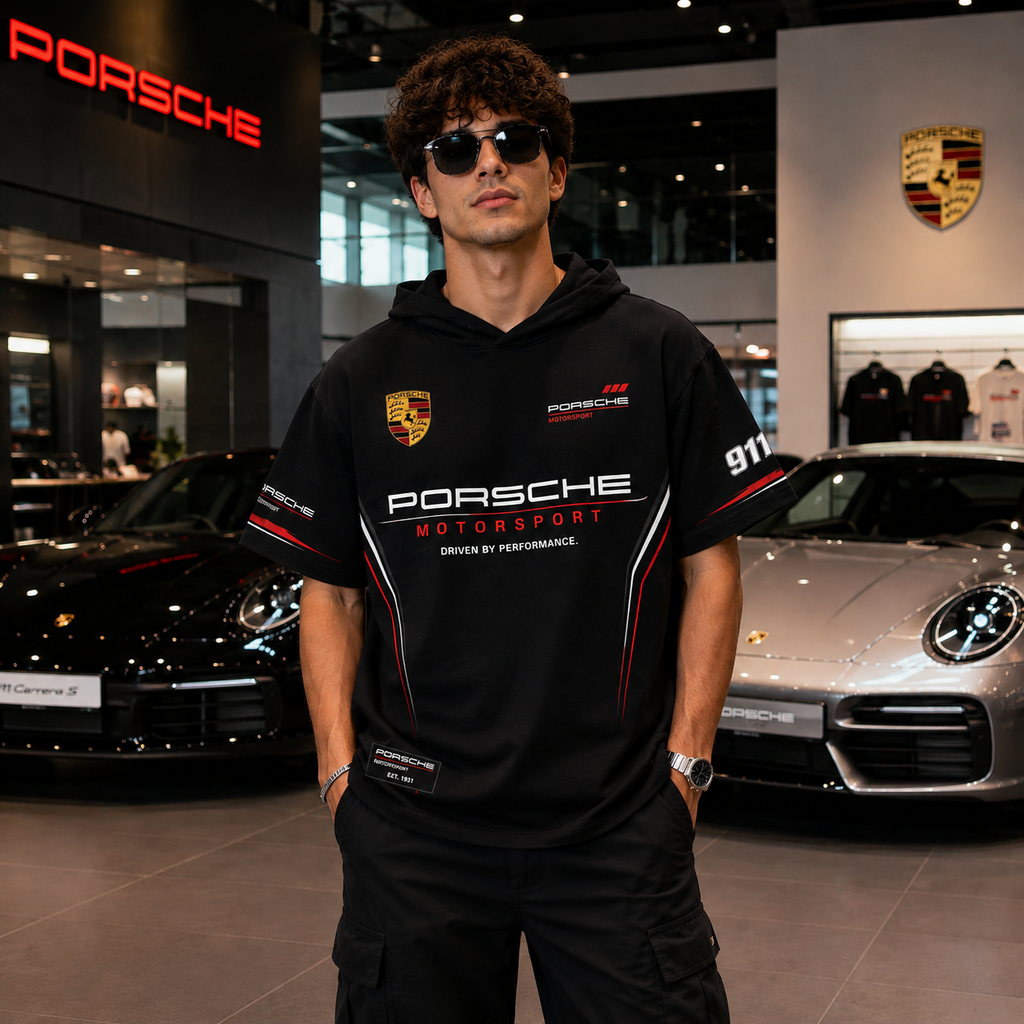 Porsche 911 Motorsport Oversized Hooded T-Shirt