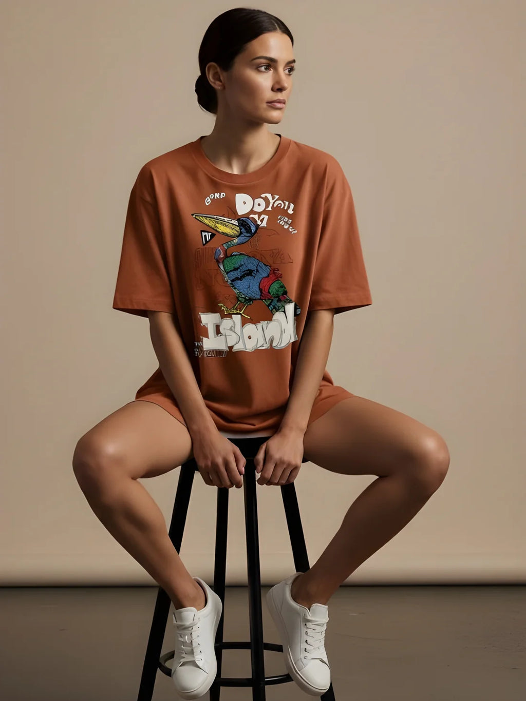 Sizing Store Oversized Gym and Casual T-shirt for women