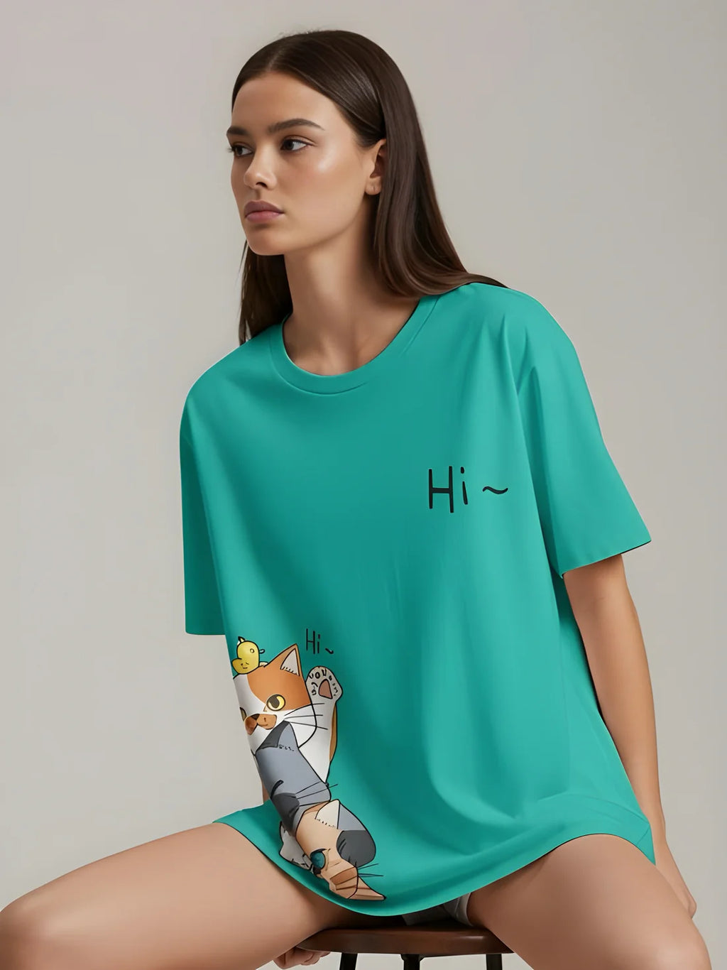 Sizing Store Oversized Gym and Casual T-shirt for women