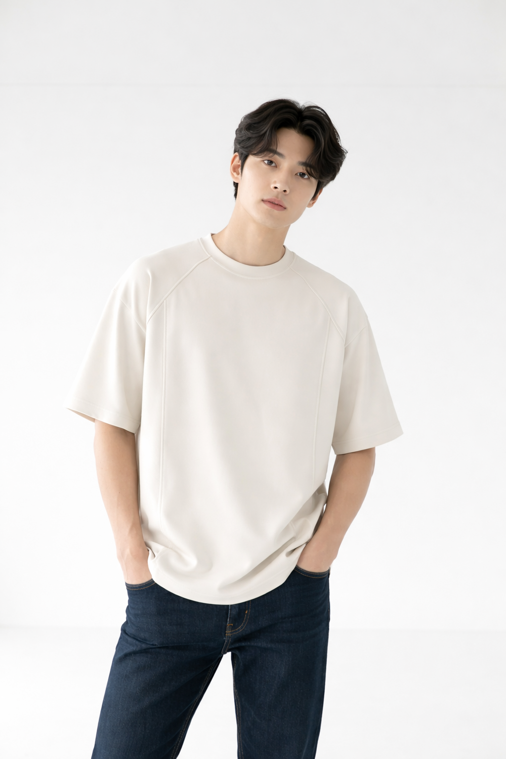 Viral Chinese T-Shirt Off White to hide belly Designed by Sizing Store