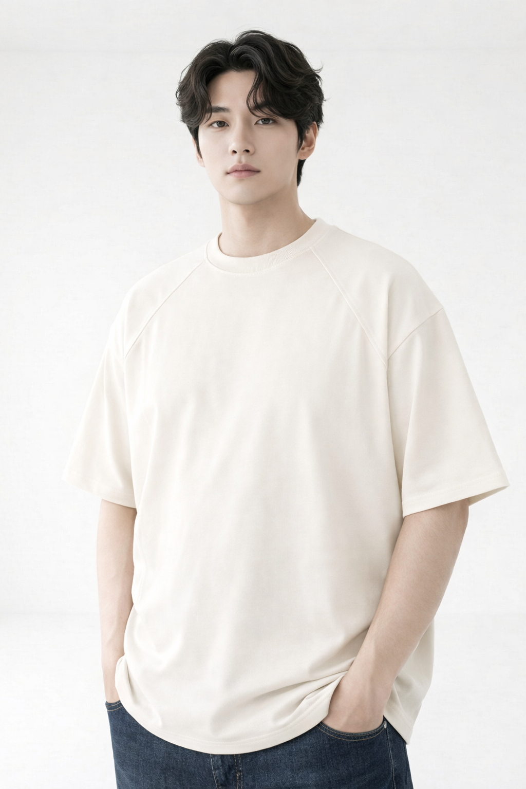 Viral Chinese T-Shirt Off White to hide belly Designed by Sizing Store