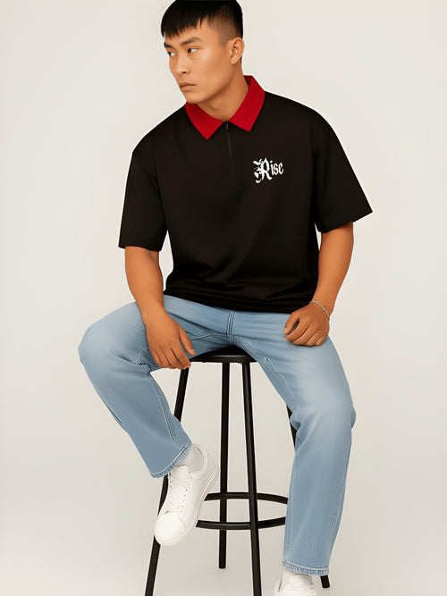 Rise Against Odd Black Polo T-Shirt