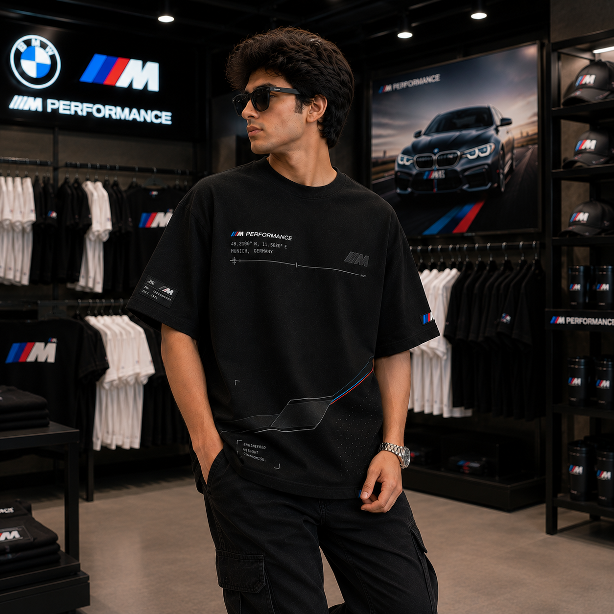 BMW M Performance Oversized Black T-Shirt