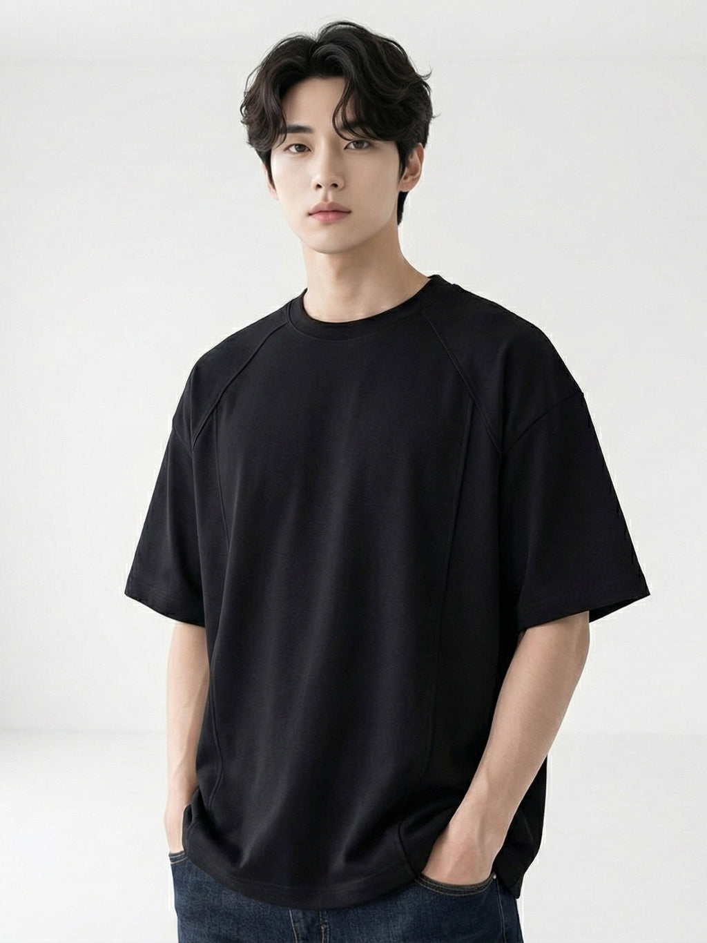 Viral Chinese T-Shirt Black to hide belly Designed by Sizing Store